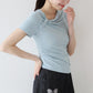 【TIME SALE】半袖アシメドレープTシャツ【ネコポス】