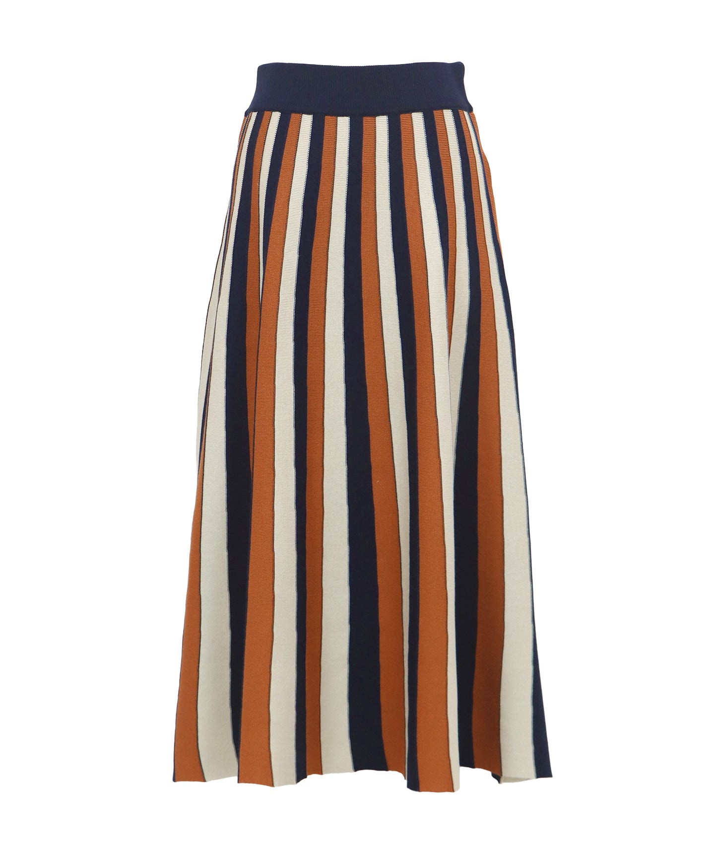 配色ニットスカート