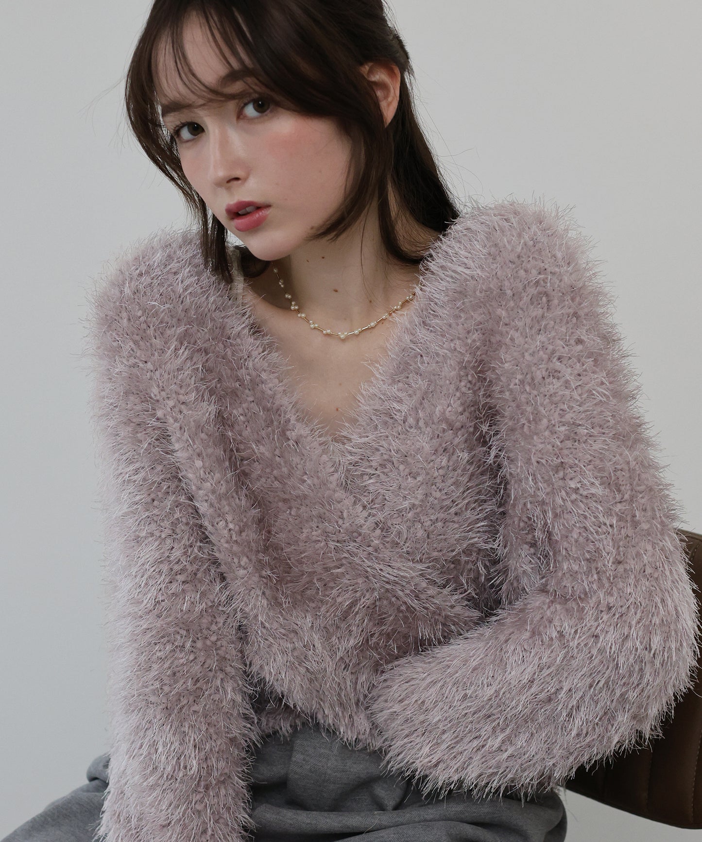 シャギークロスニット