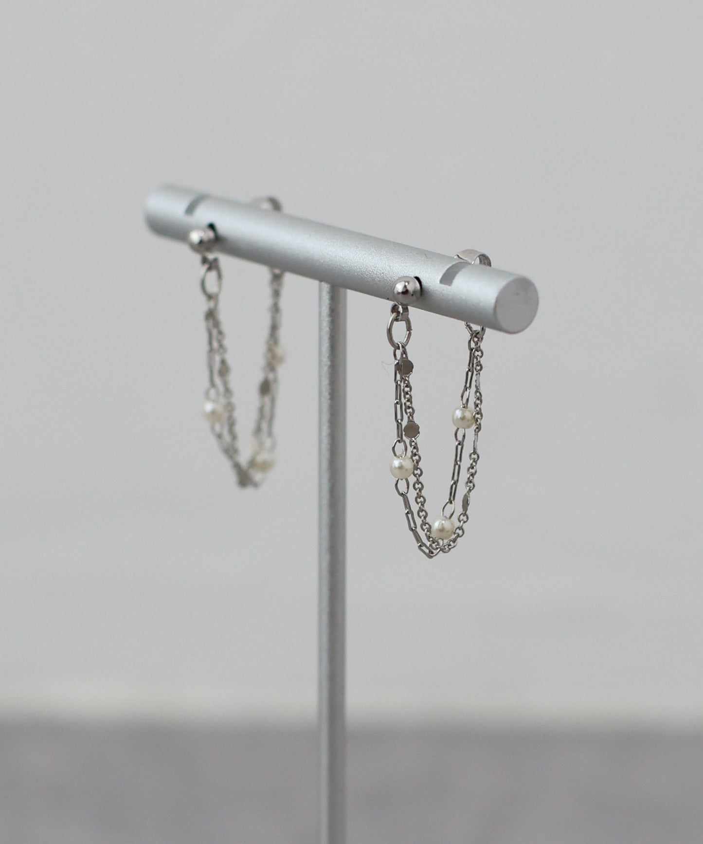 【早割5％OFF】2連フープステーションピアス / ニッケルフリー【ネコポス】