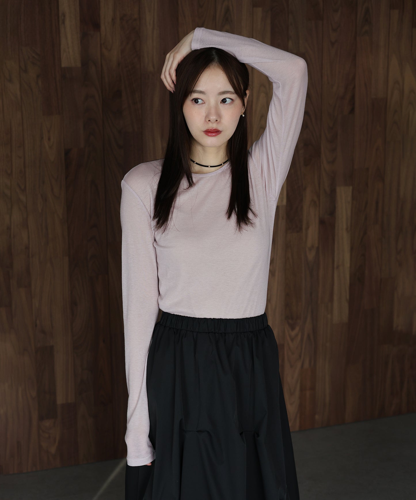 ロングスリーブシアーカットソー【ネコポス】