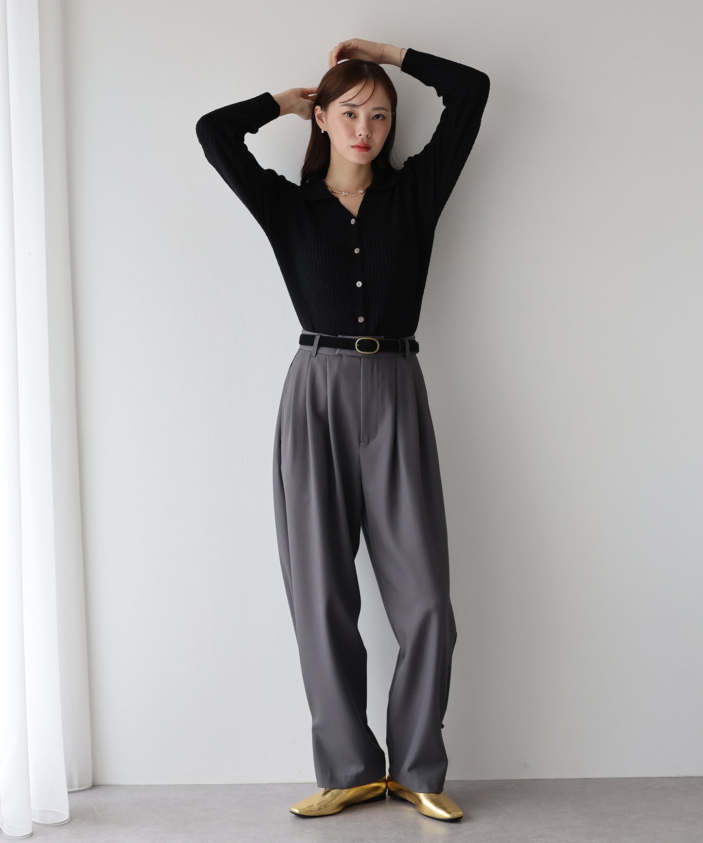 【早割5％OFF】メランジスキッパーニット