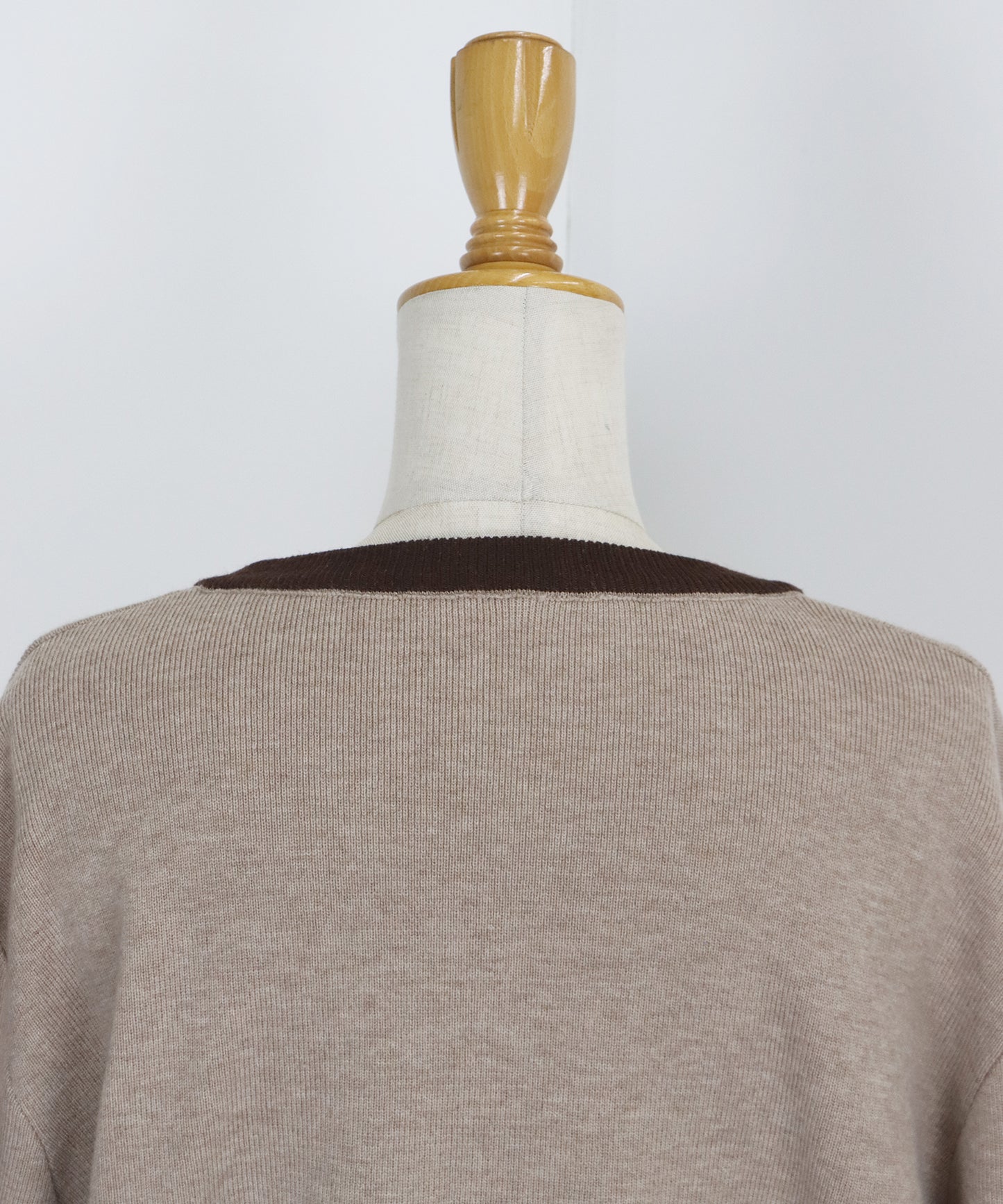 【TIME SALE】配色Vネックニット＆スカート セットアップ