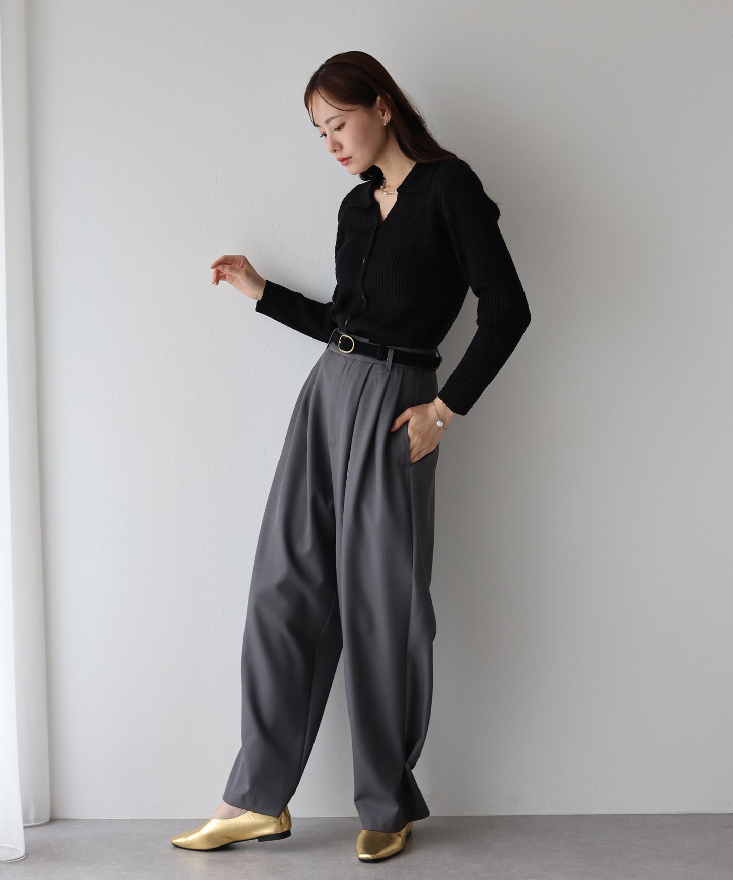 【早割5％OFF】メランジスキッパーニット