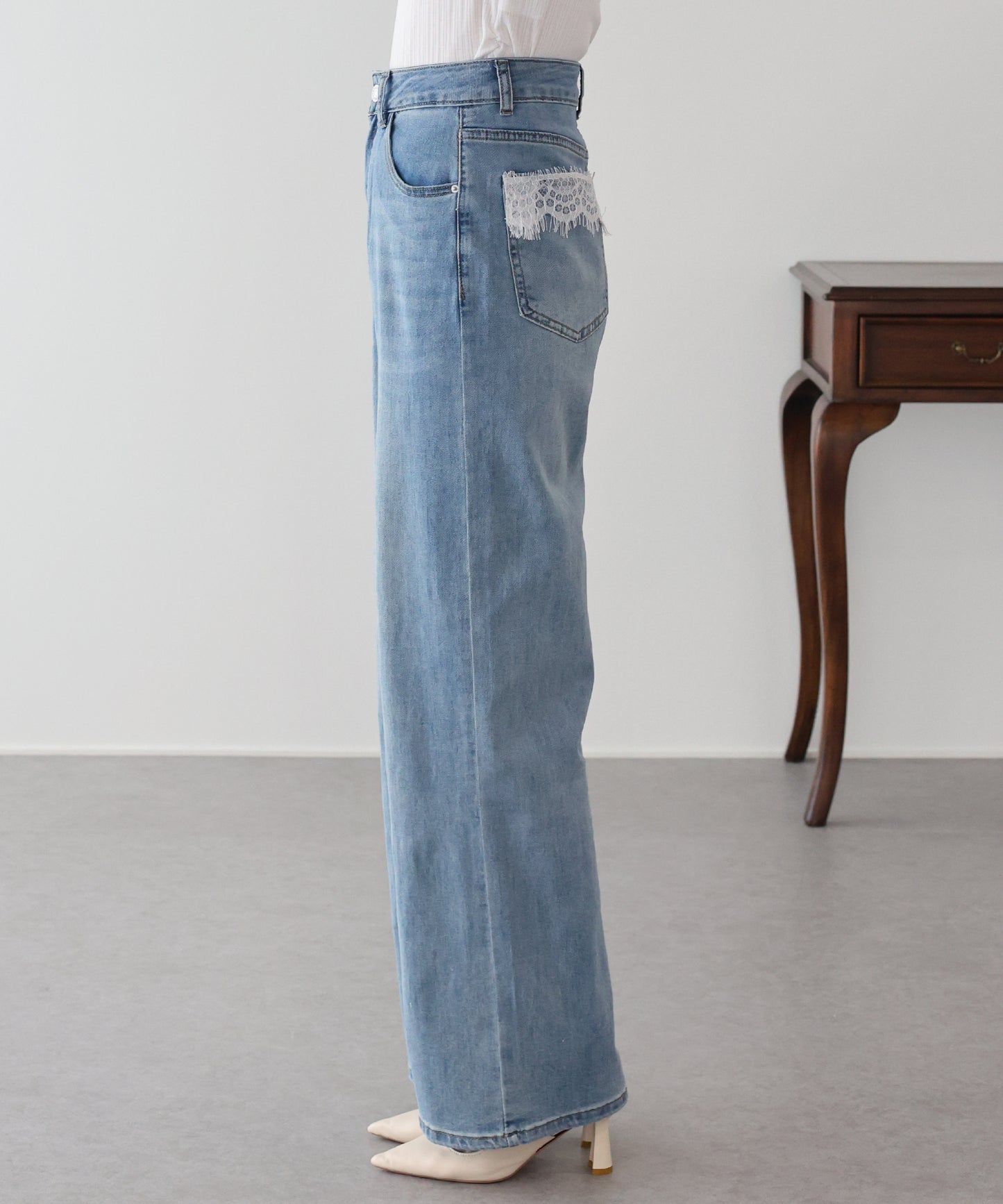 ポケットレースデニム