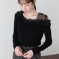 【早割5％OFF】アシンメトリーチュールフリルニット