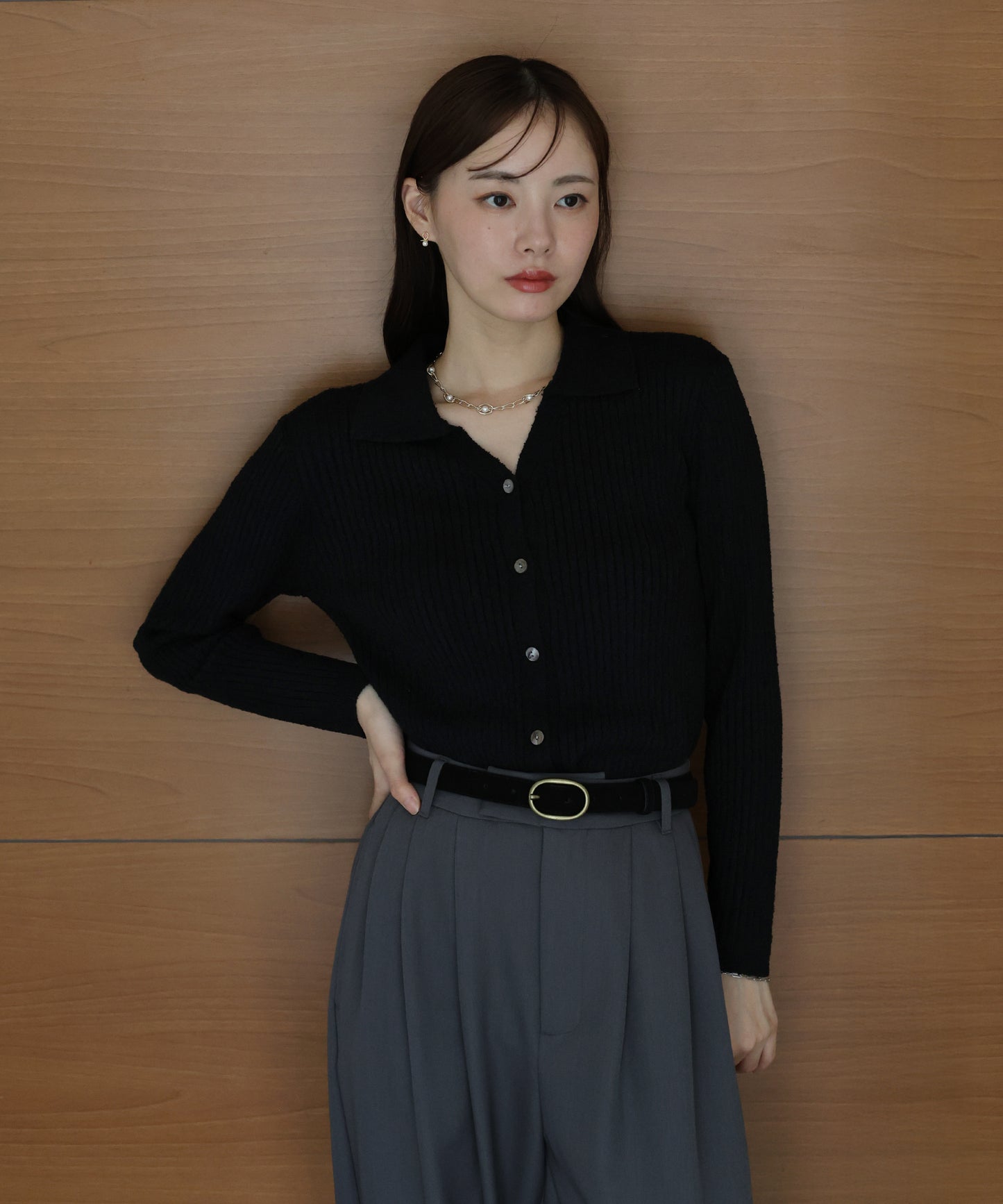 【早割5％OFF】メランジスキッパーニット