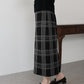 チェックニットタイトスカート