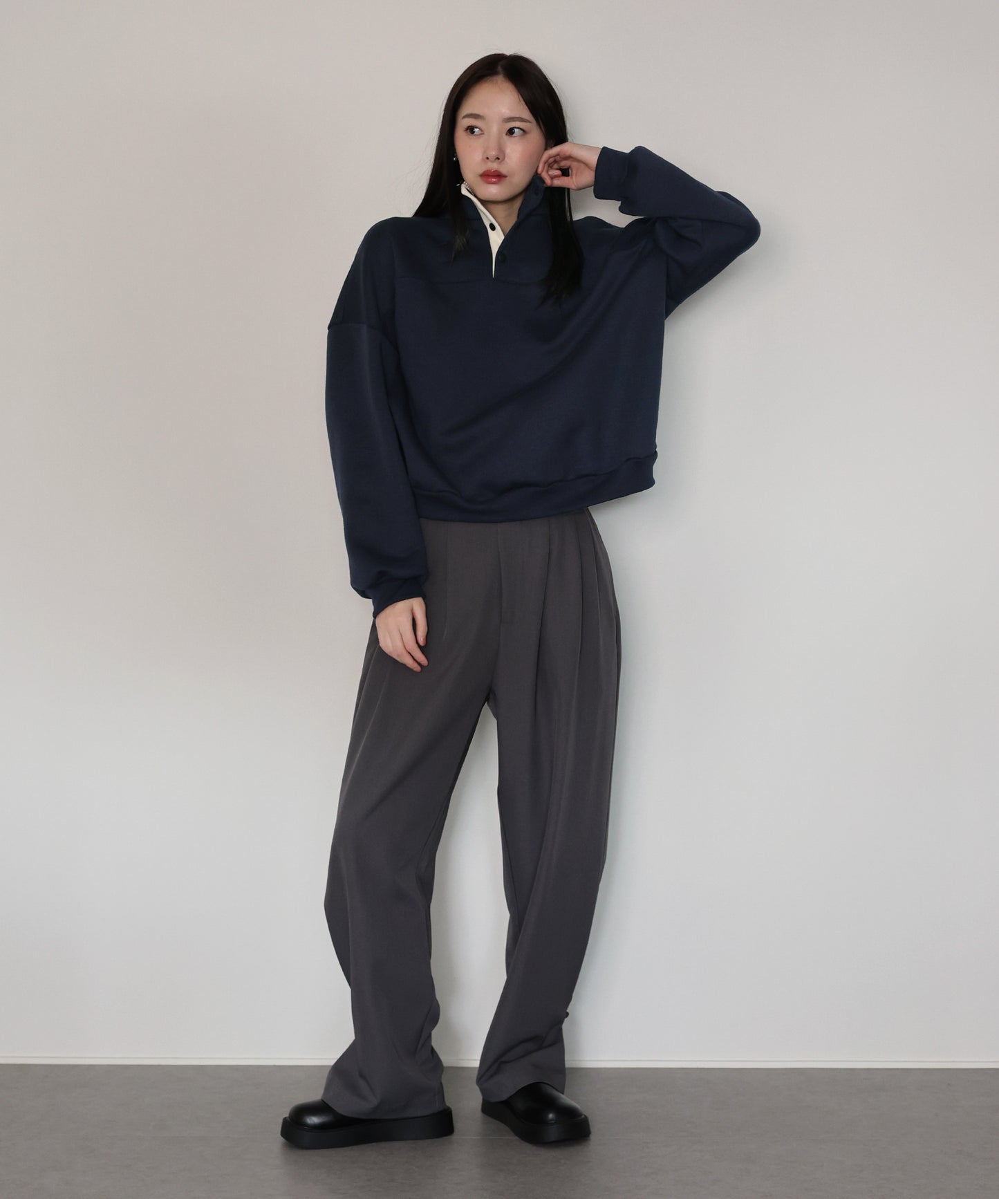 【早割5％OFF】裏起毛バイカラースウェット