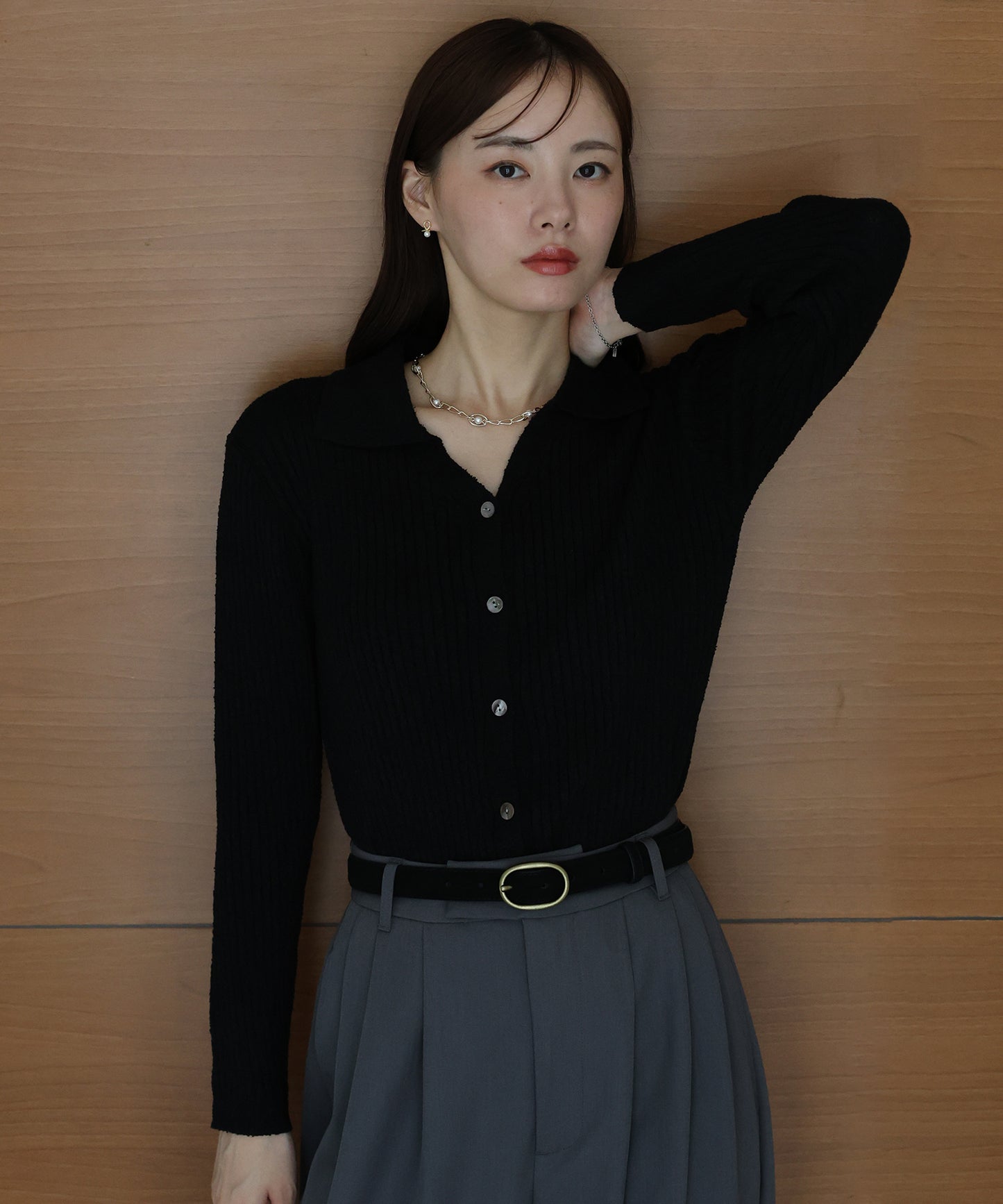 【早割5％OFF】メランジスキッパーニット