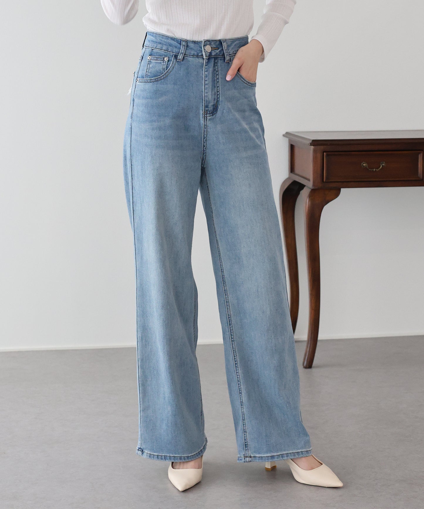 ポケットレースデニム