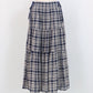 チェック柄サイドリボンティアードスカート