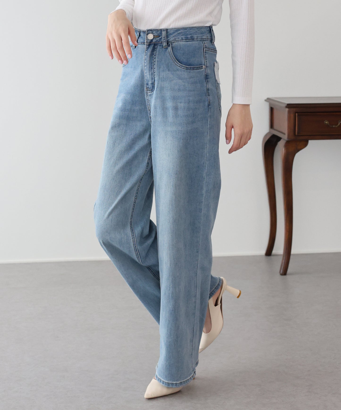 ポケットレースデニム