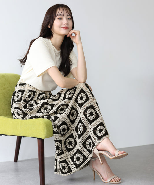 【SALE】クロシェレースロングスカート