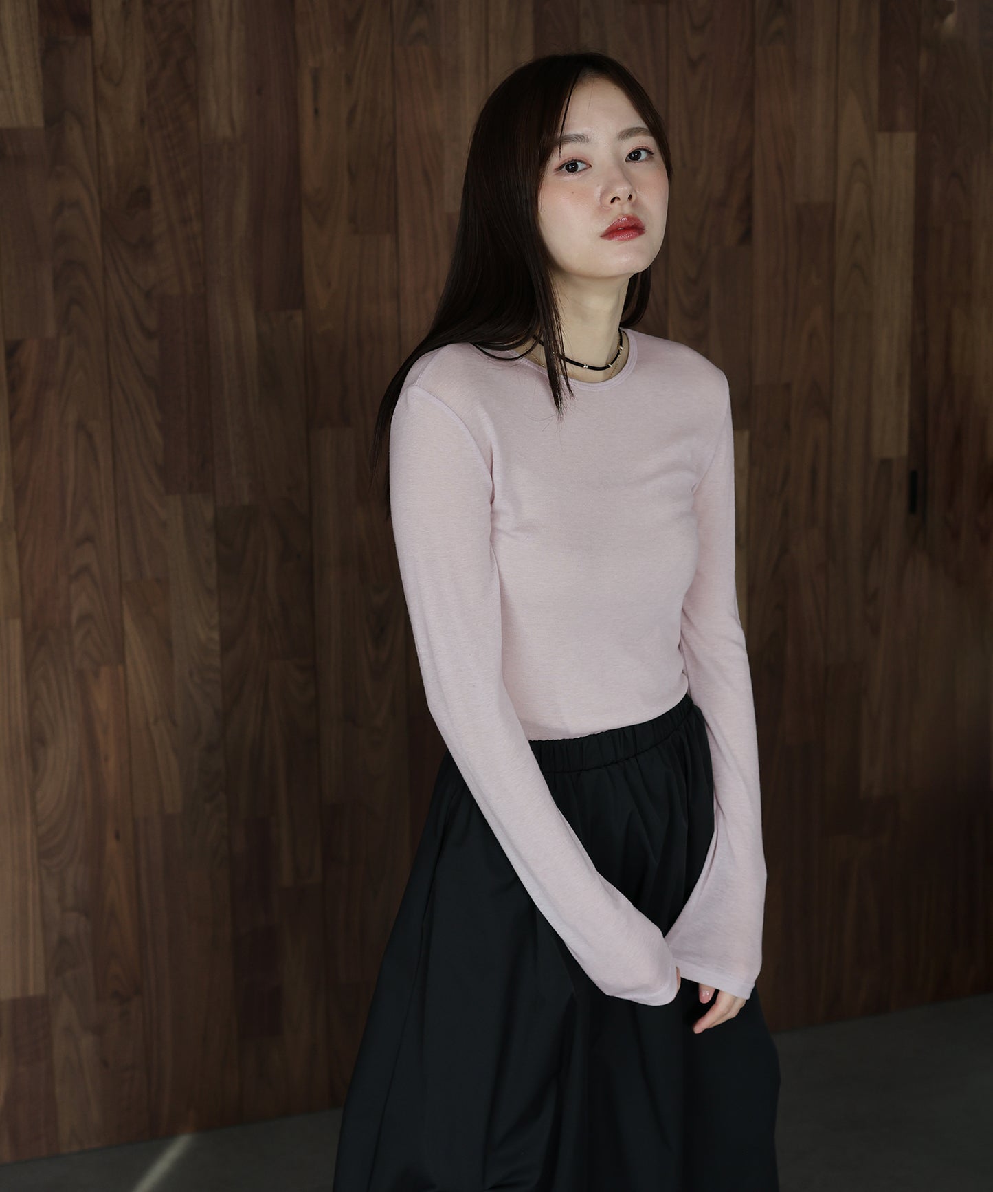 ロングスリーブシアーカットソー【ネコポス】