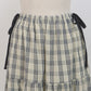 チェック柄サイドリボンティアードスカート