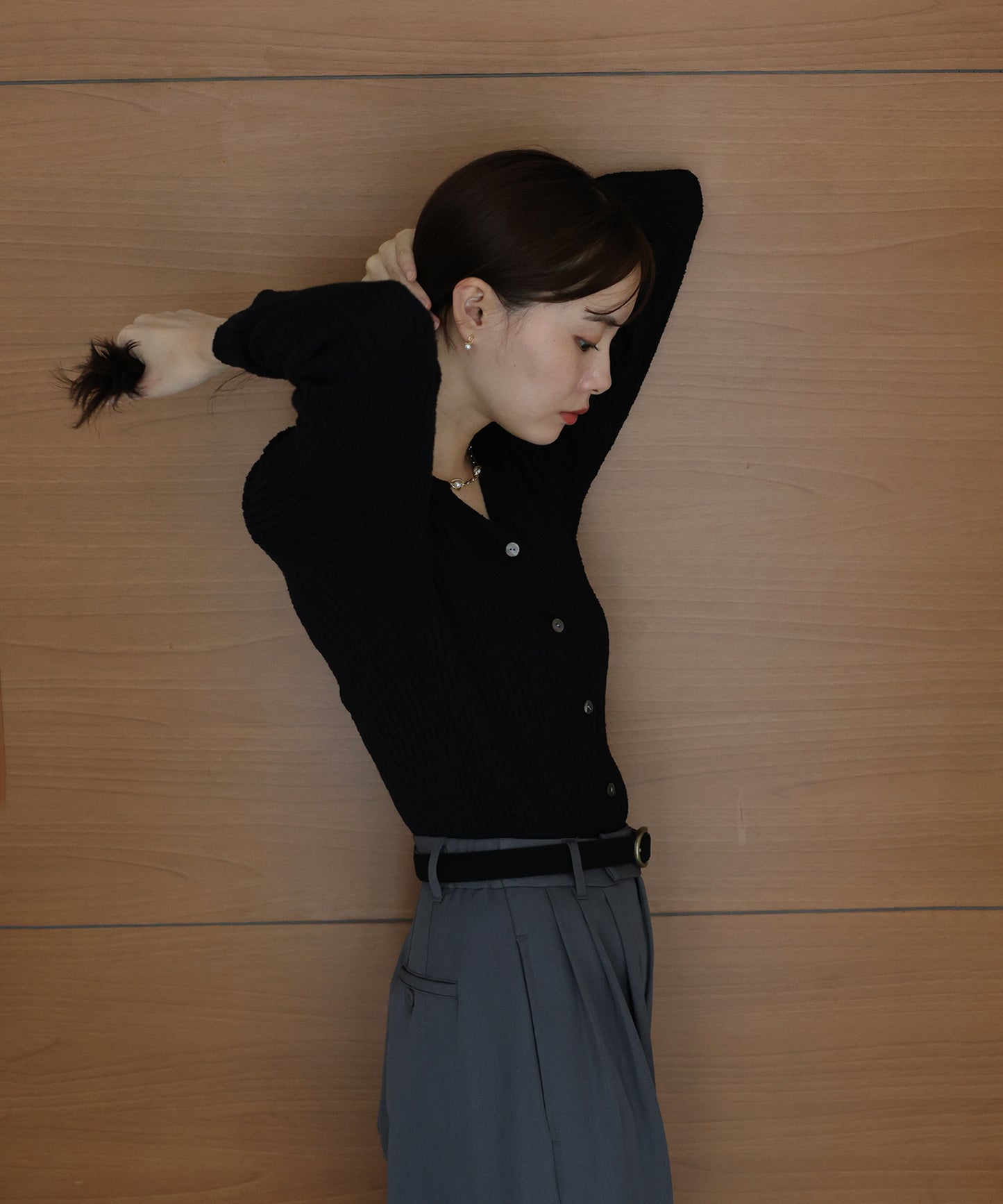 【早割5％OFF】メランジスキッパーニット