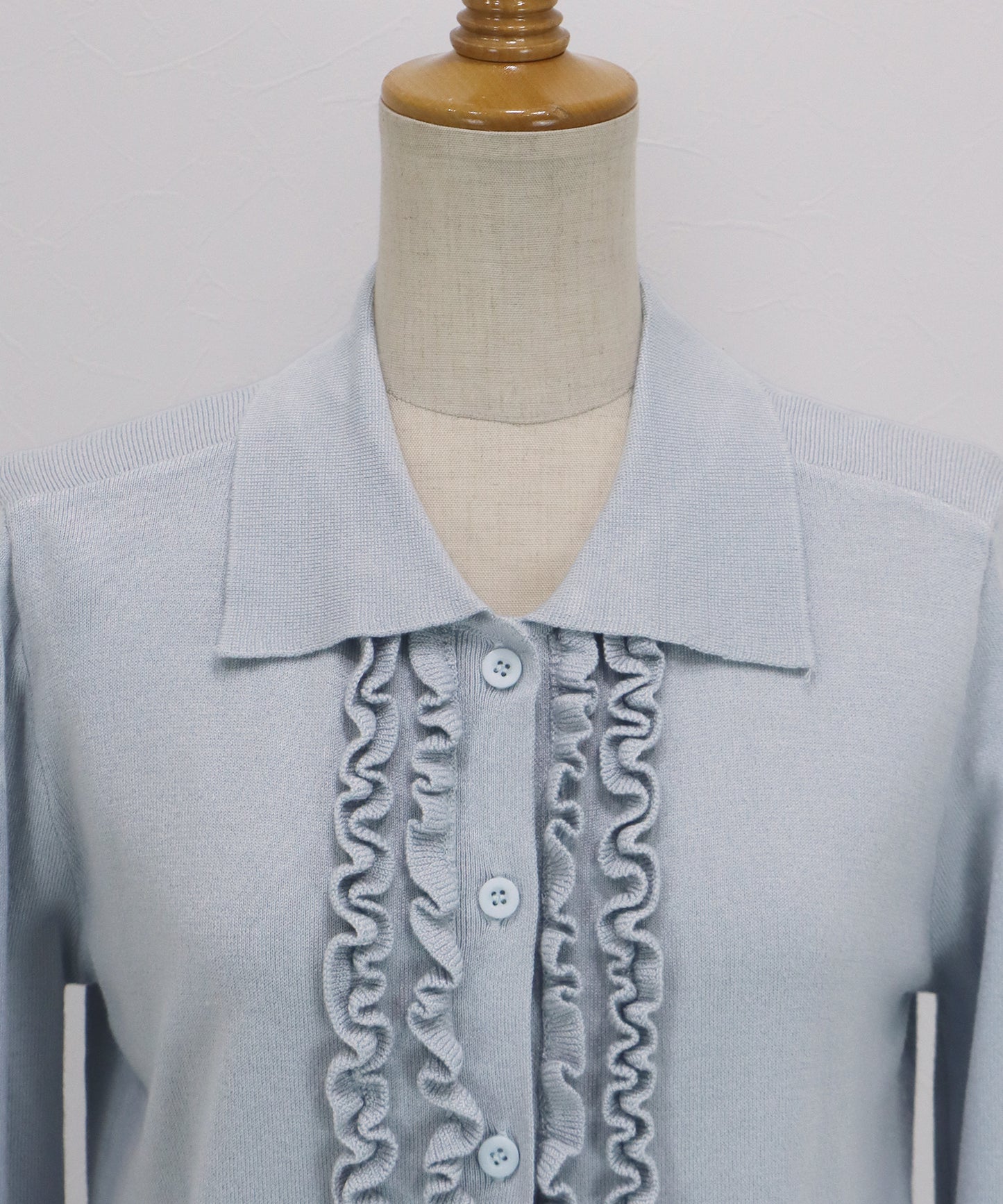 フロントフリルポロカーディガン