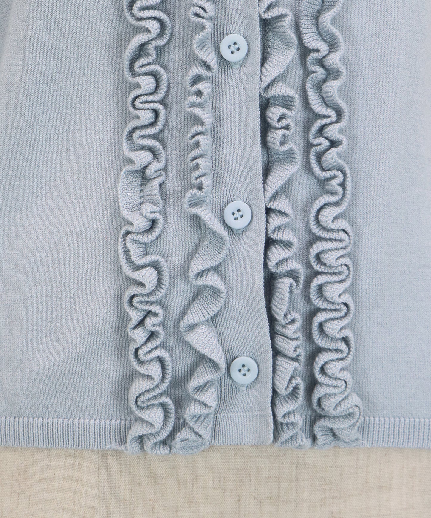 フロントフリルポロカーディガン