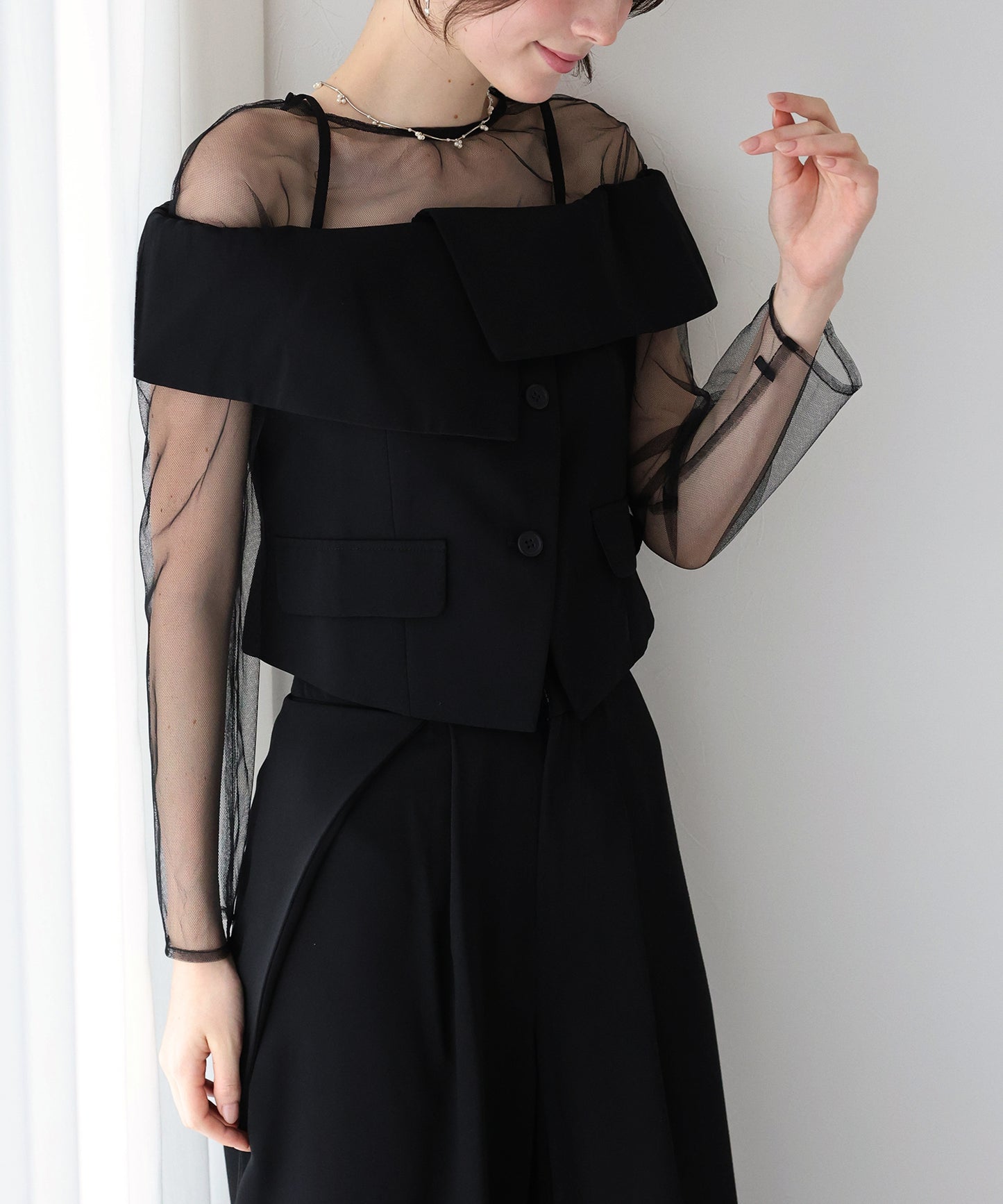 【TIME SALE】オフショルパンツドレス