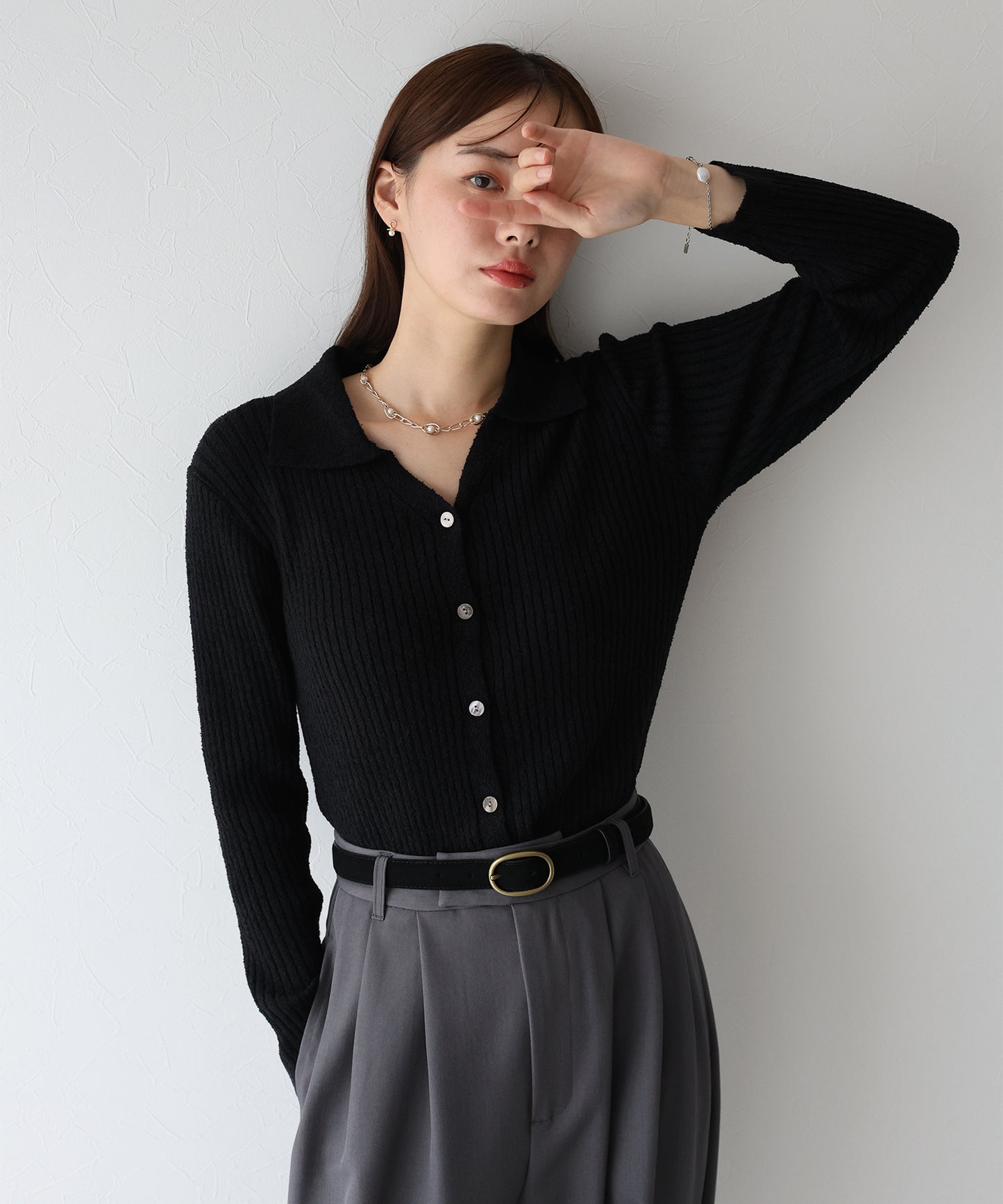 【早割5％OFF】メランジスキッパーニット