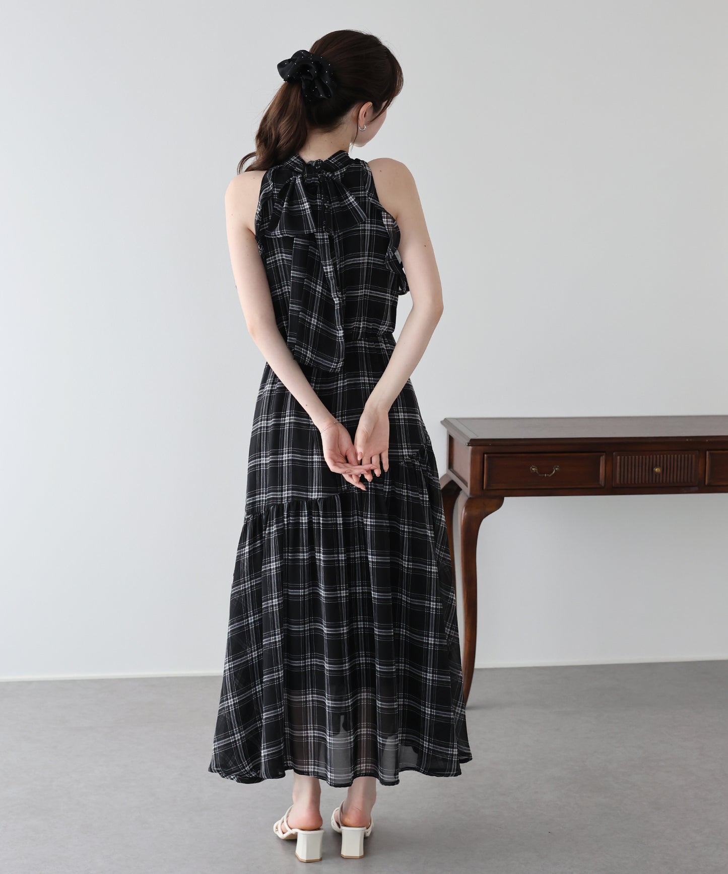 《2サイズ展開》2WAYボウタイ アメスリチェックワンピース