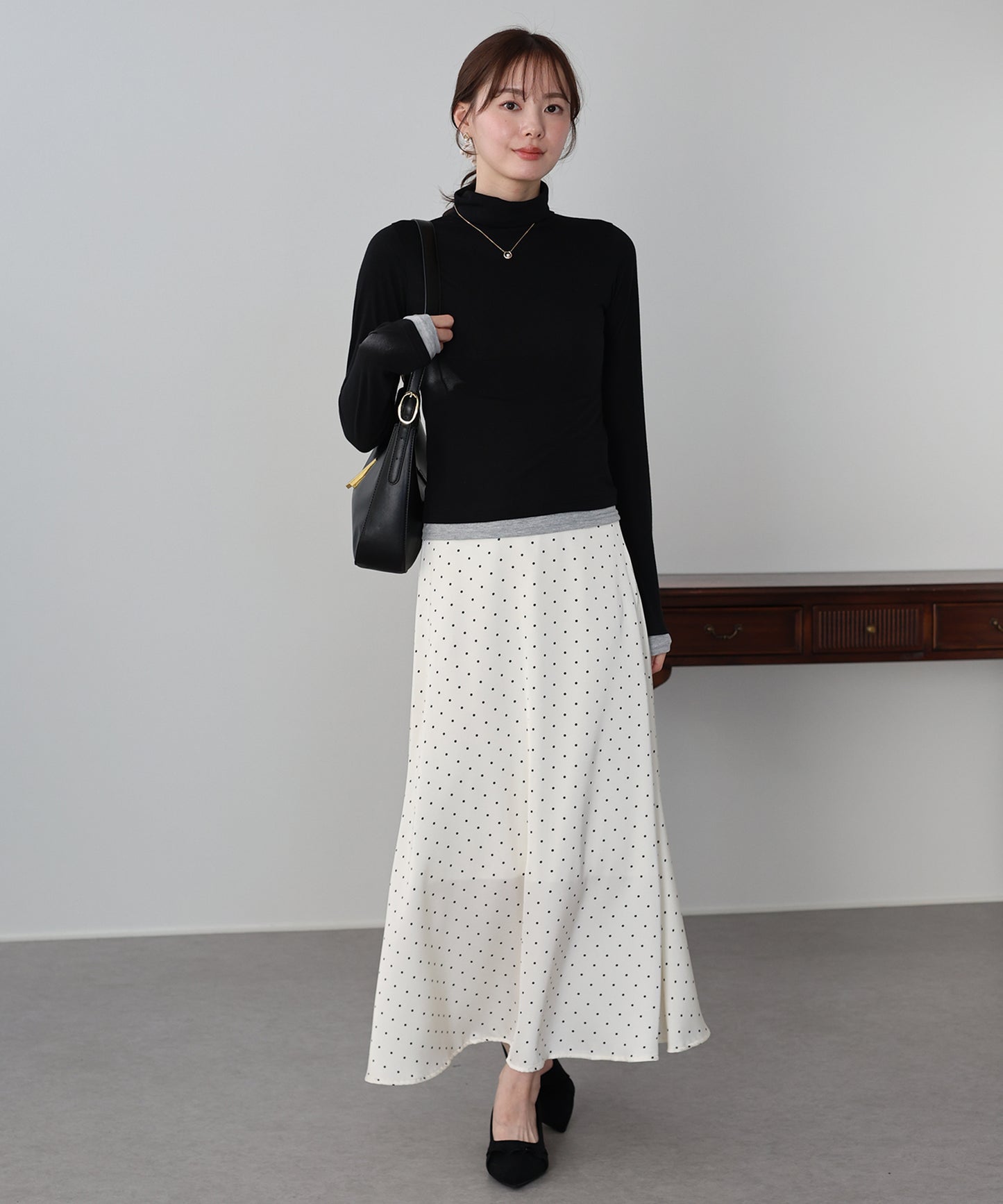 【早割5％OFF】ドッキングタートルネックカットソー【ネコポス】