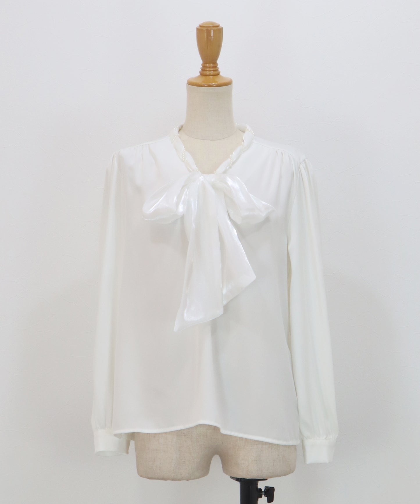 ミニパールボウタイブラウス【ネコポス】