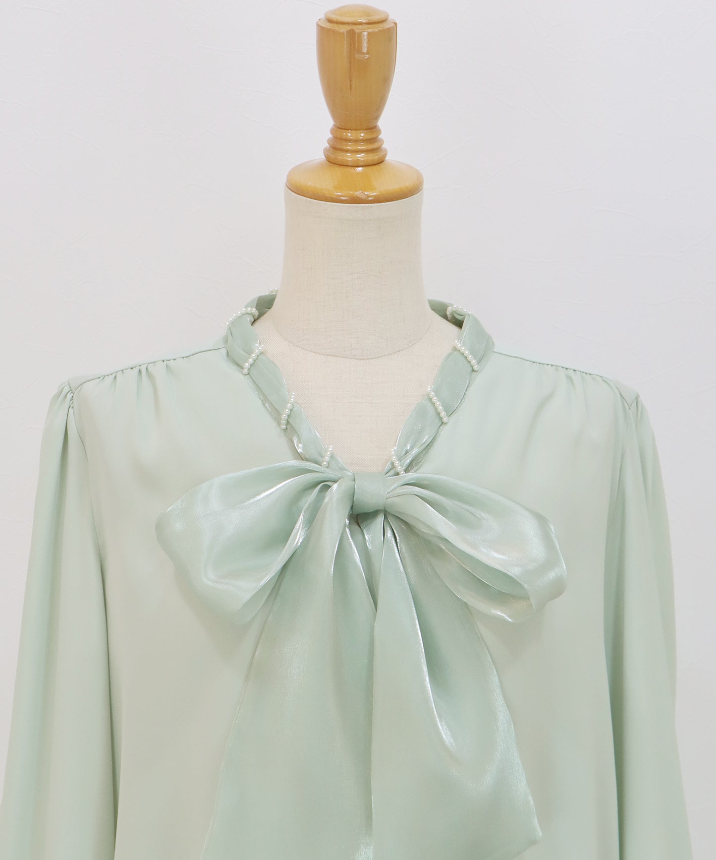 ミニパールボウタイブラウス【ネコポス】