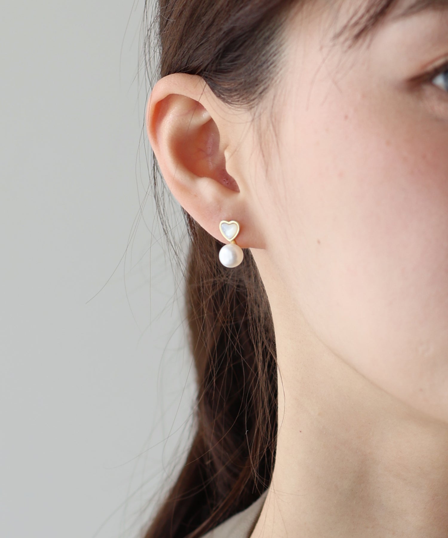 もち　（ピアス） CLIP CHAIN HOOP PIERCED EARRINGS (M)(2JP0941)K10 ピアス