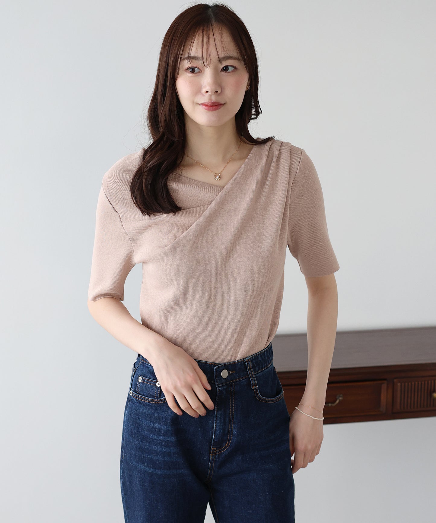 ドレープネックニット【ネコポス】