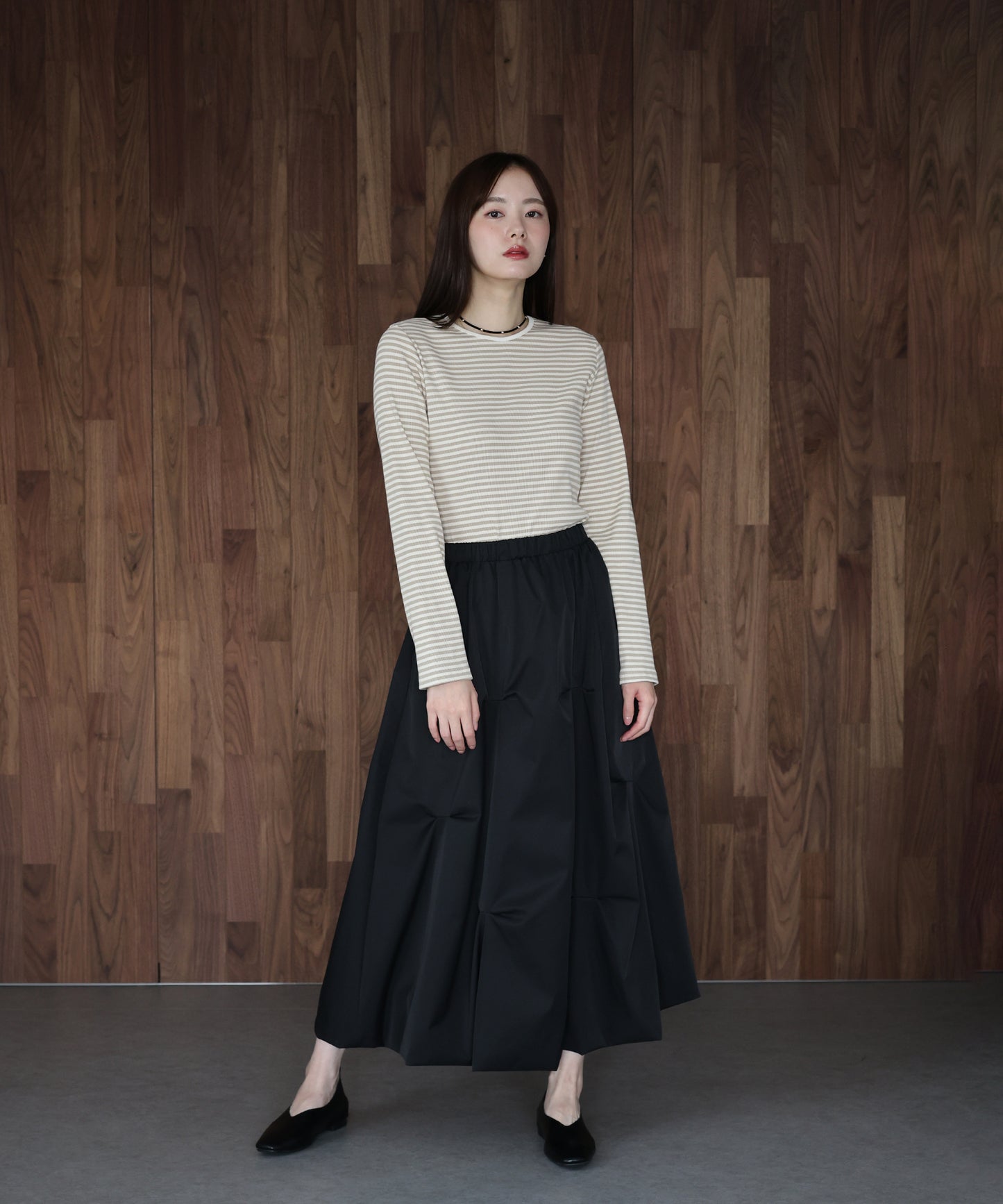 リブボーダーTシャツ【ネコポス】