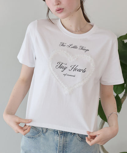 ハートレースショートTシャツ【メール便】