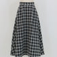 【早割5％OFF】ツイードチェックフレアスカート