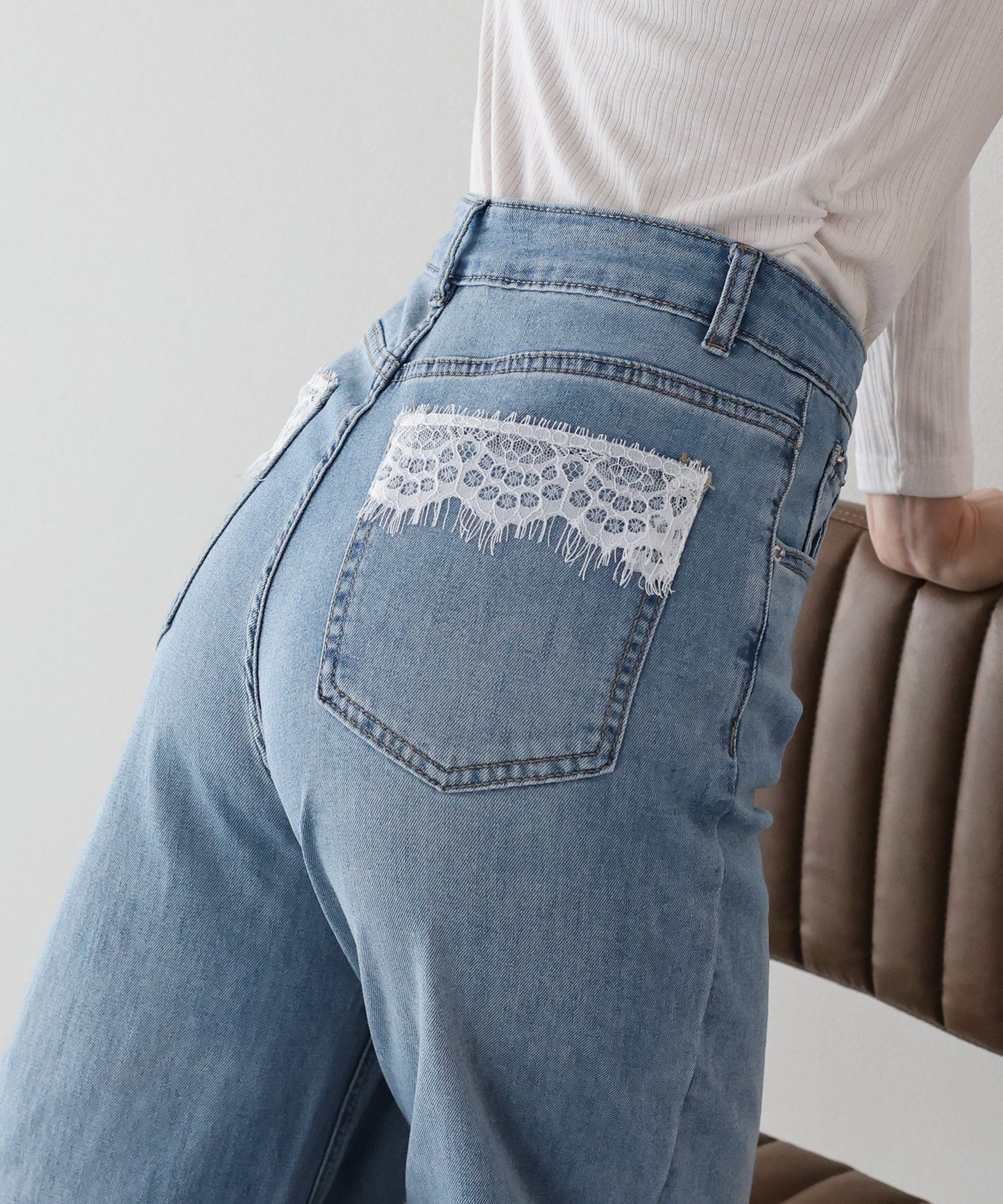 ポケットレースデニム