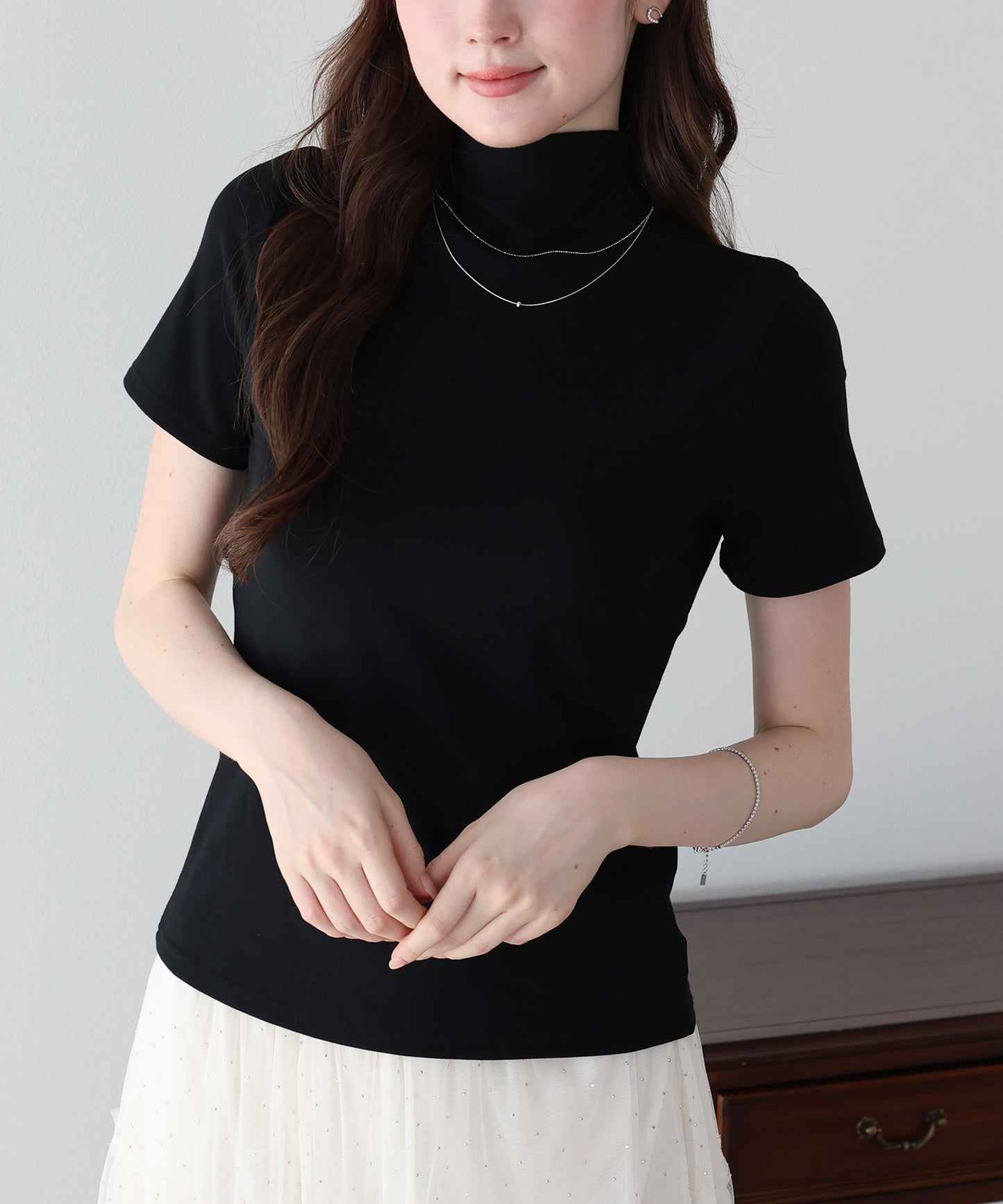モックネックＴシャツ【メール便】