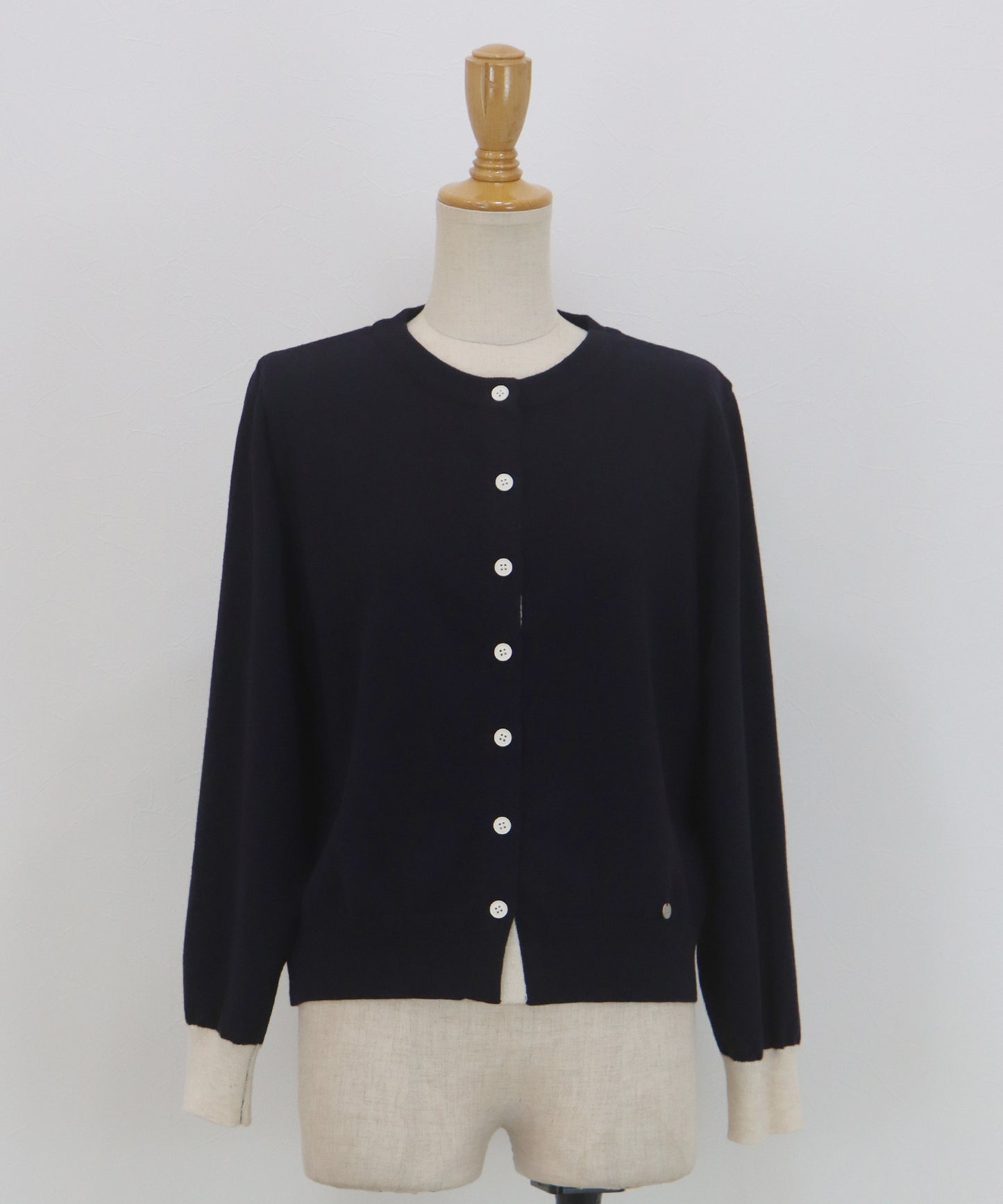 バイカラーカーディガン