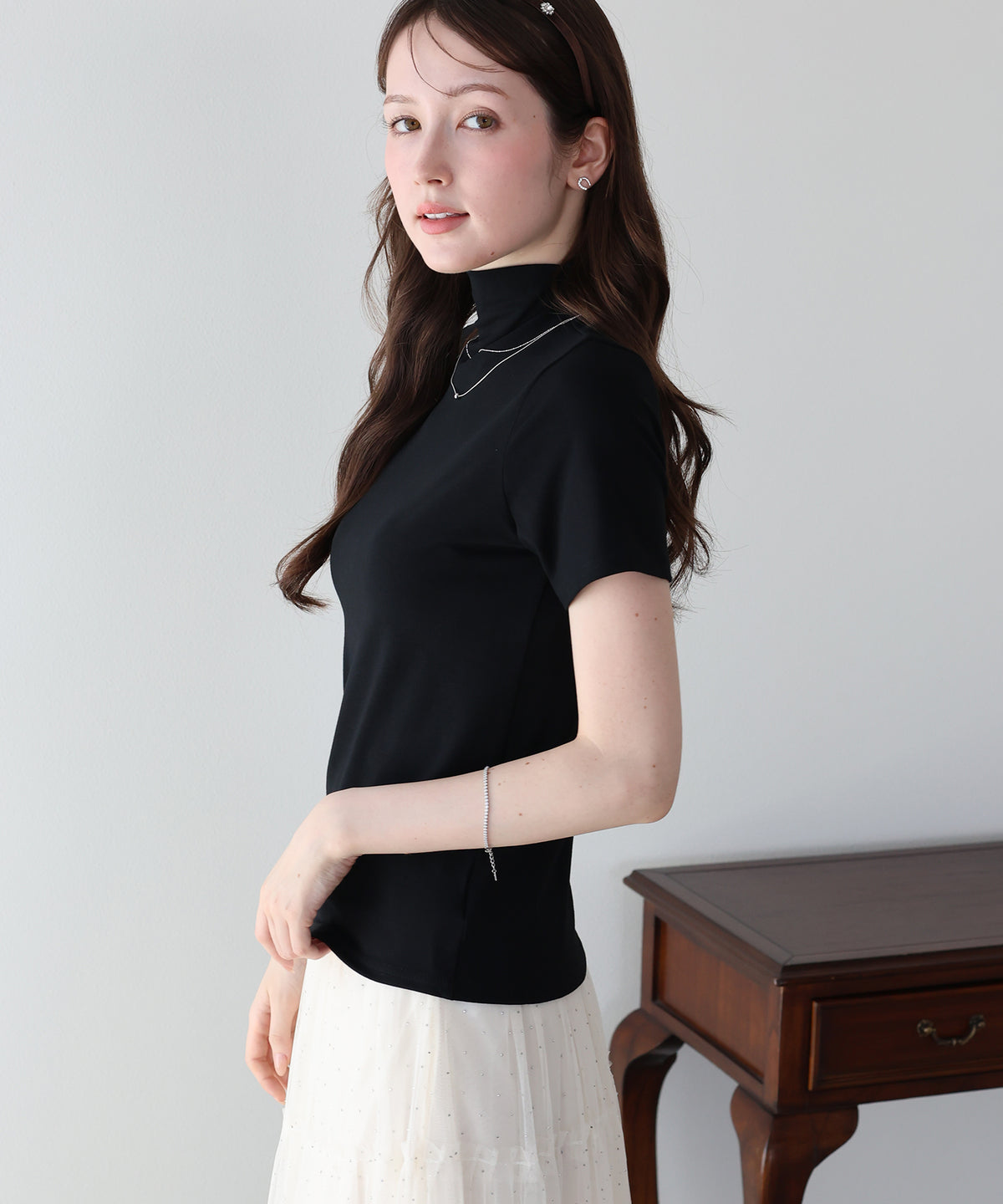 モックネックＴシャツ【メール便】