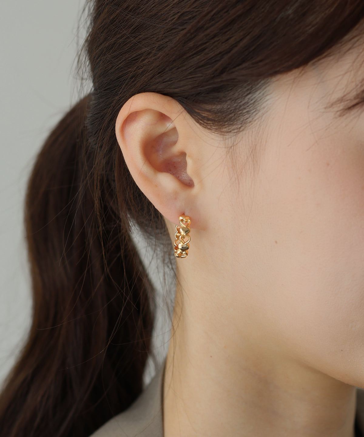 SALE】ハートフープピアス / silver925 [ J by blue ]【ネコポス 