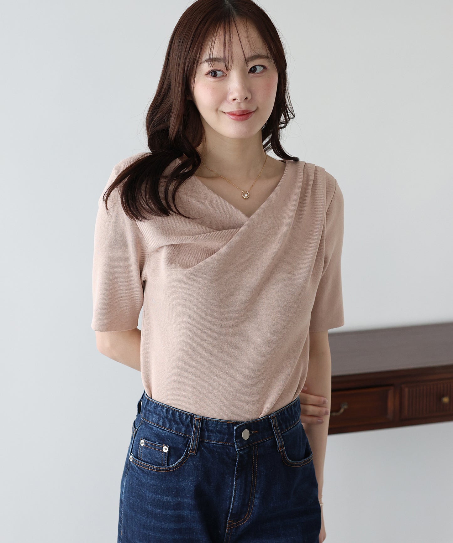 ドレープネックニット【ネコポス】