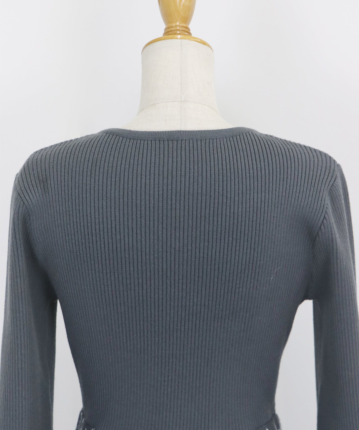 選べる2丈・チェックジャガードニットワンピース