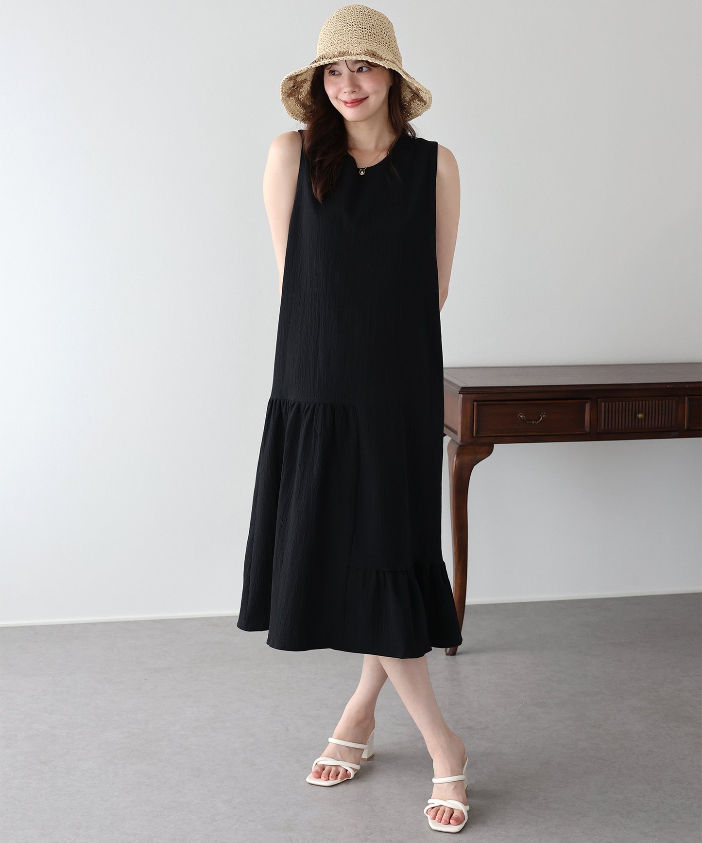 アシンメトリーティアードワンピース