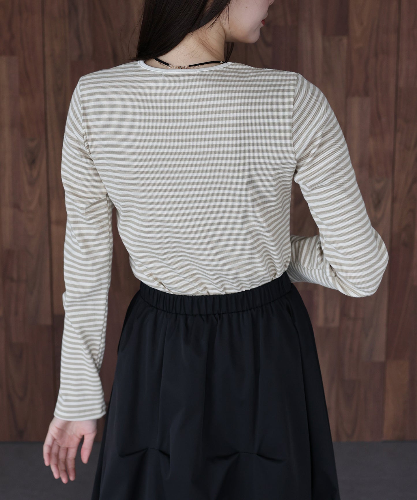 リブボーダーTシャツ【ネコポス】