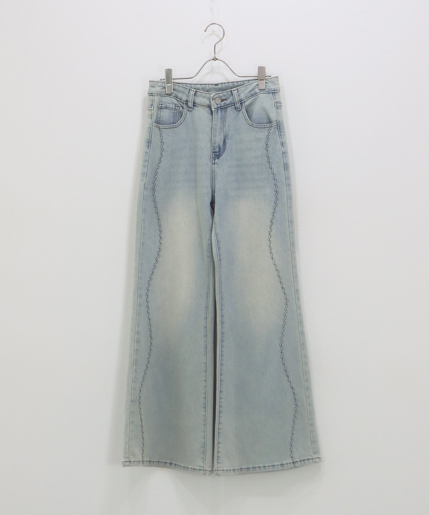 ウェーブラインデニムパンツ
