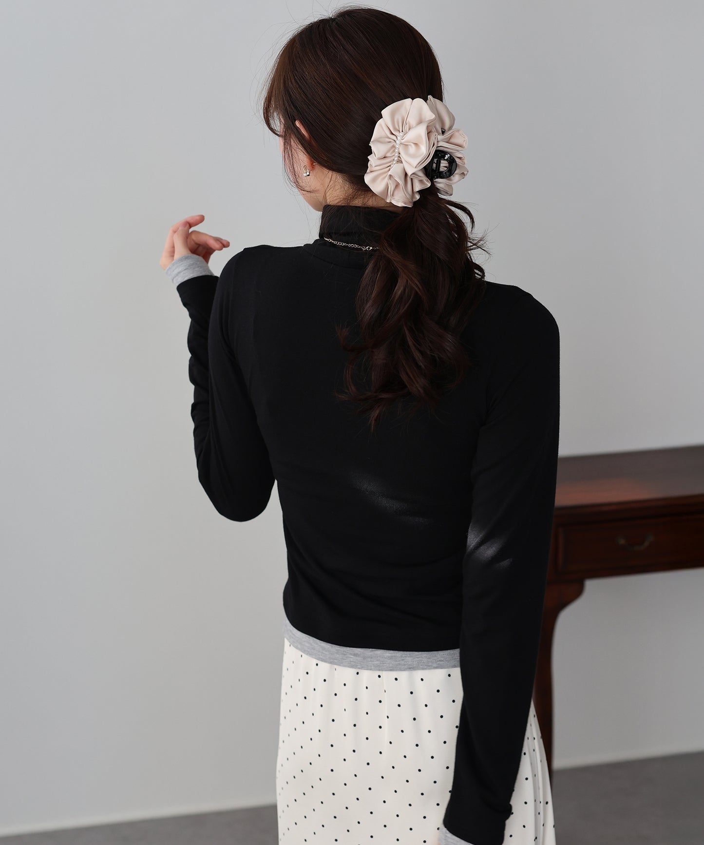 【早割5％OFF】ドッキングタートルネックカットソー【ネコポス】