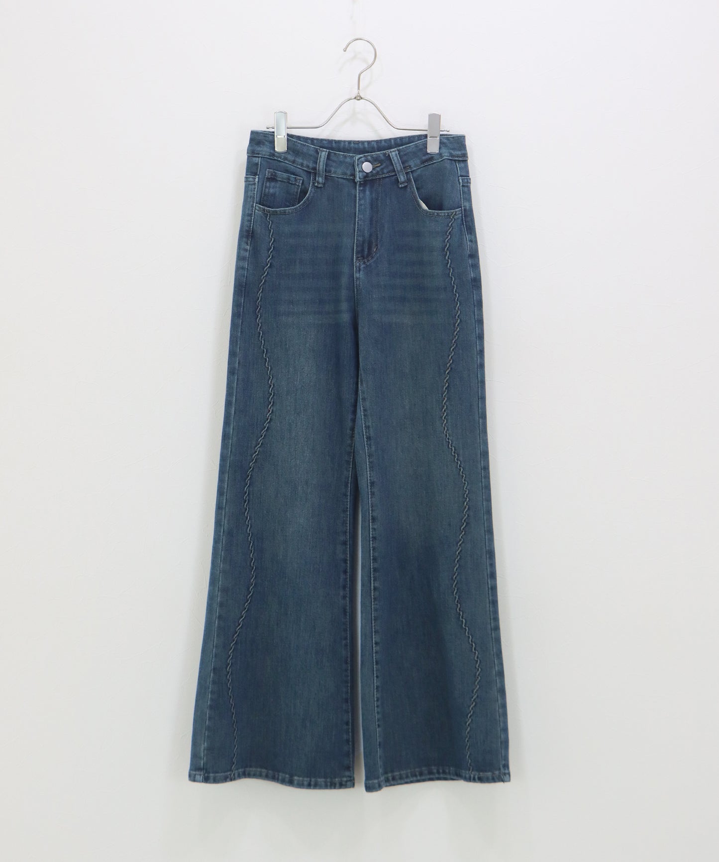 ウェーブラインデニムパンツ