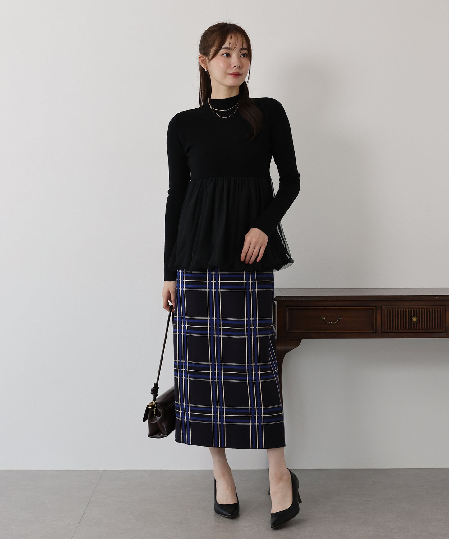 【TIME SALE】バルーンチュールドッキングニット