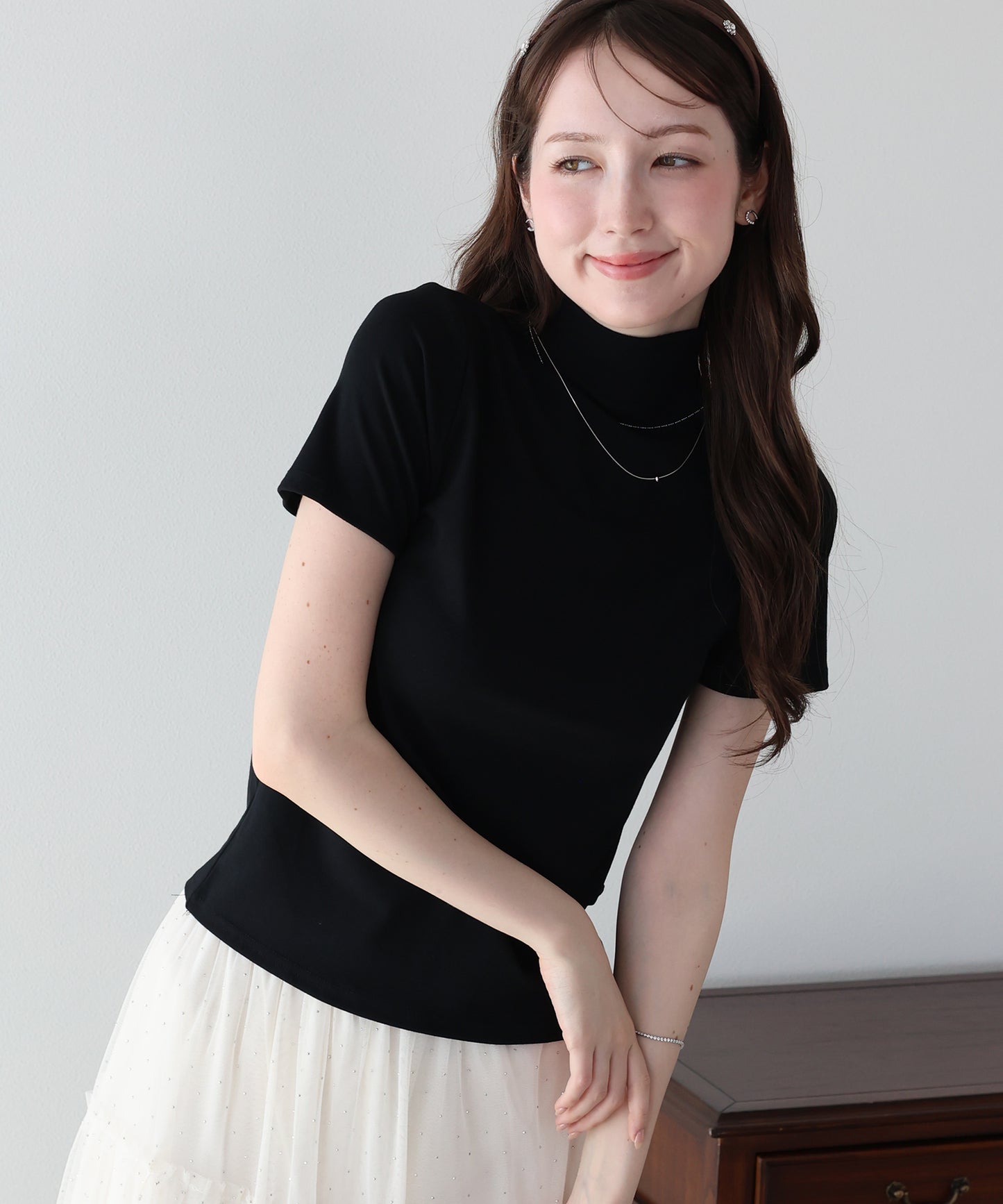 モックネックＴシャツ【メール便】