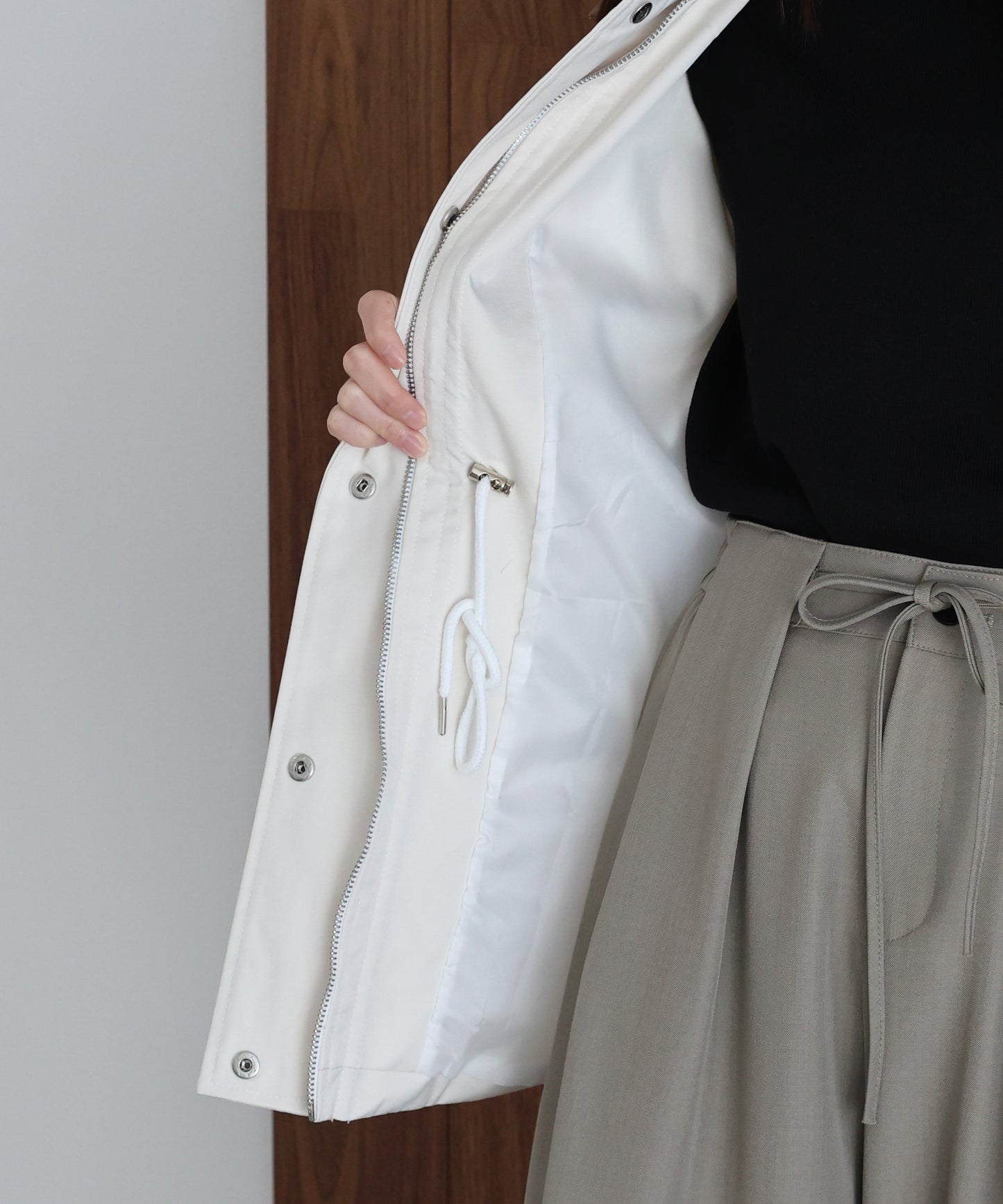 【早割5％OFF】レザー襟スプリングコート