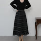【TIME SALE】選べる2丈・チェックジャガードニットワンピース